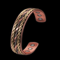 Handcrafted Copper Cuff Bracelet - 3 Tone Brilliance
