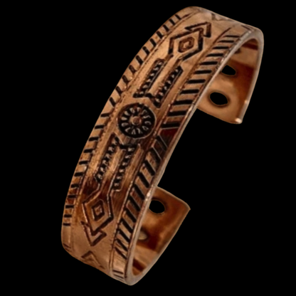 Old Charm Arrow Copper Magnetic Cuff