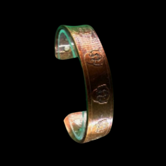 Buddha Copper Cuff Bracelet – Adjustable with Magnet