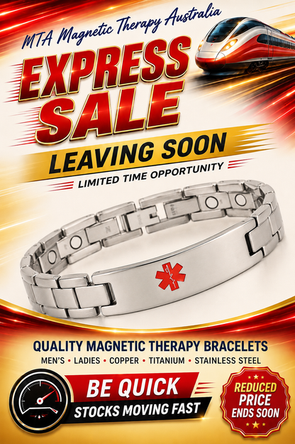 Medical Alert ID Magnetic Pure Titanium Bracelet