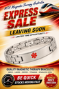 Medical Alert ID Magnetic Pure Titanium Bracelet