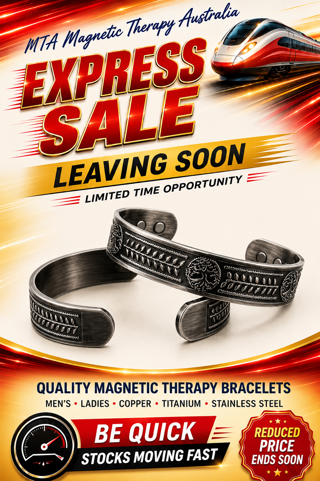 Copper Grey Magnetic Bracelet Tree of Life - Gun-Metal Grey