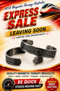 Copper Grey Magnetic Bracelet Tree of Life - Gun-Metal Grey