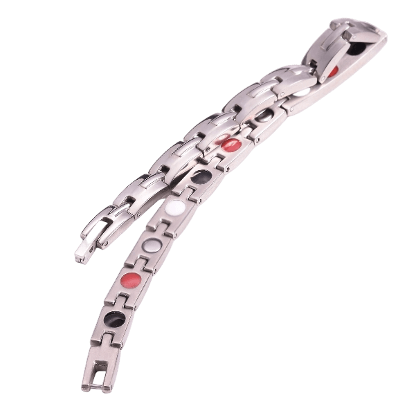 Luxe Magnetic Therapy Silver Bracelet