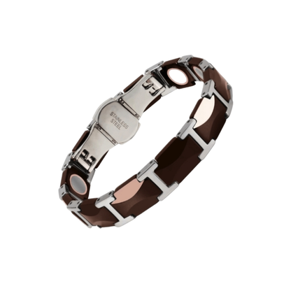 Chocolate Colored Ceramic Magnetic Therapy Bracelet