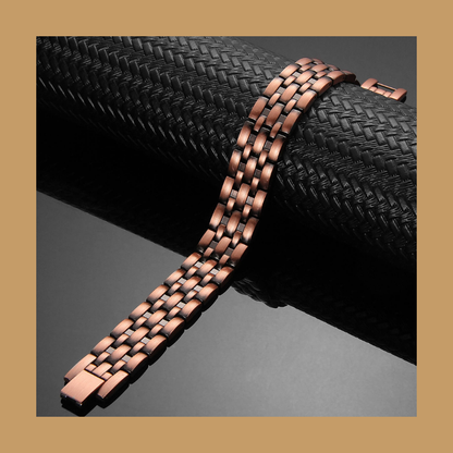 Copper Magnetic Therapy Bracelet – Bold Design 3 Row magnets