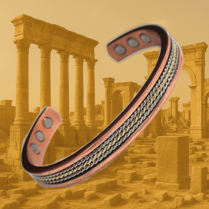 Magnetic Copper twist inlay Cuff Bracelet