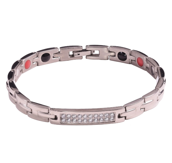 Luxe Magnetic Therapy Silver Bracelet