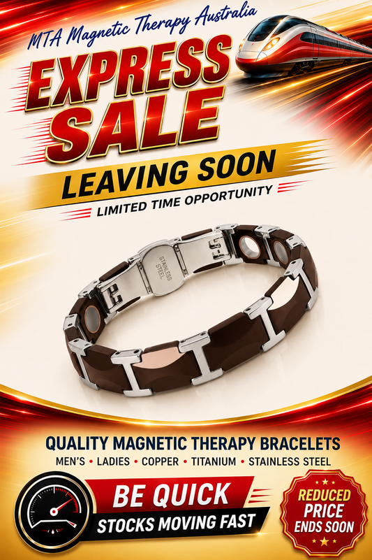 Chocolate Colored Ceramic Magnetic Therapy Bracelet