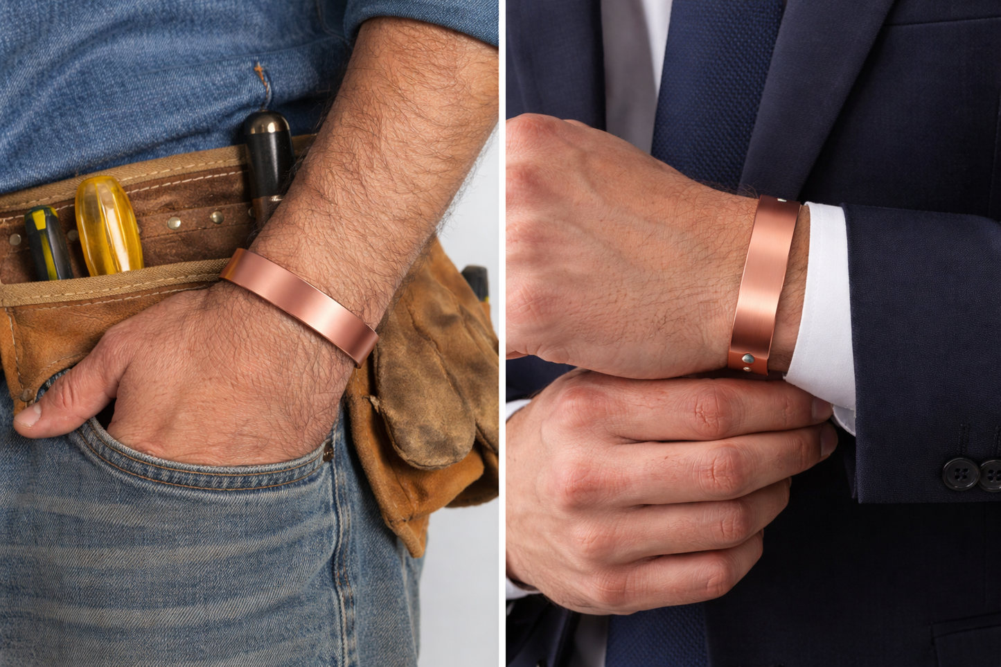 Wide Band Red Copper Therapy Magnetic Bracelet - 12 Magnets