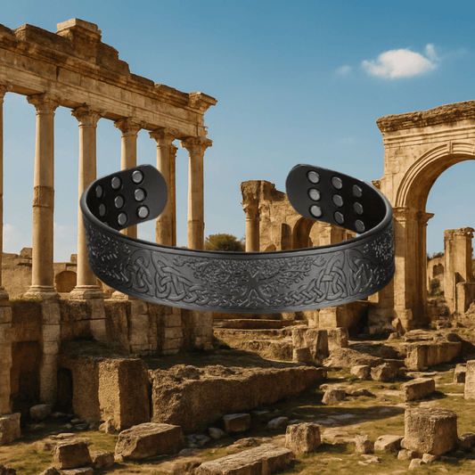 Men’s Black Copper Magnetic Cuff – Tree of Life