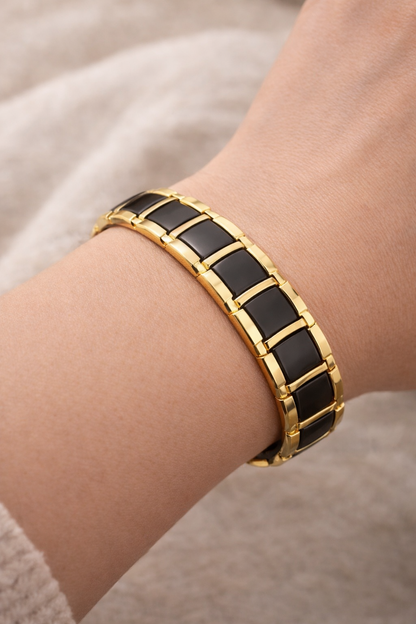 Polished Ceramic Magnetic Therapy Bracelet Advanced 4 in 1 Healing