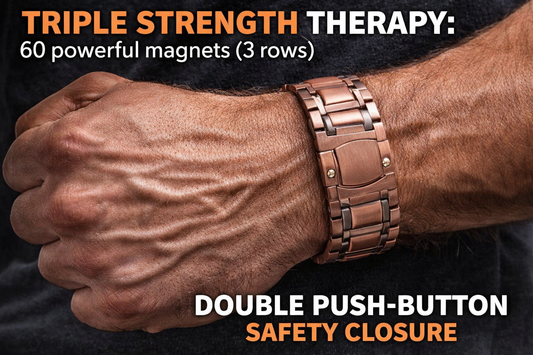 Triple Strength Magnetic Power Magnets Pure Copper Bracelet