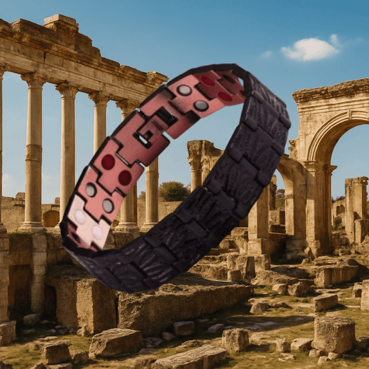 Big Man’s Magnetic Therapy Black Copper Bracelet – Extended Length