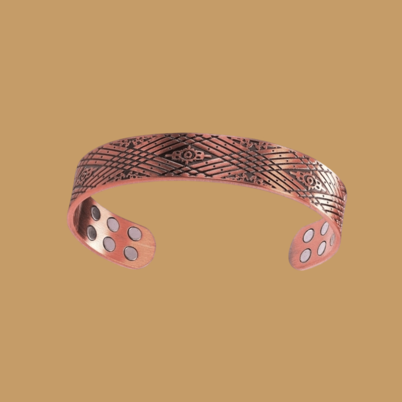 Harlequin Copper Magnetic Therapy Cuff Bracelet