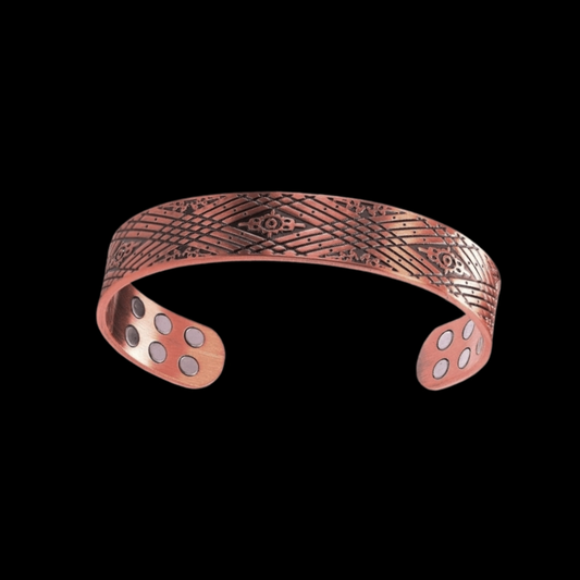 Harlequin Copper Magnetic Therapy Cuff Bracelet