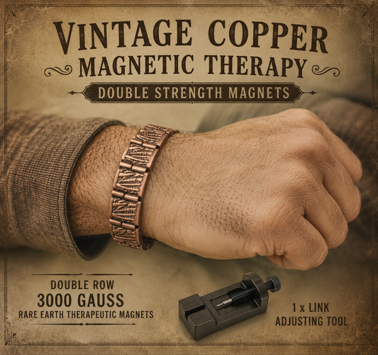 Pure Copper Magnetic Therapy Double Strength Bracelet