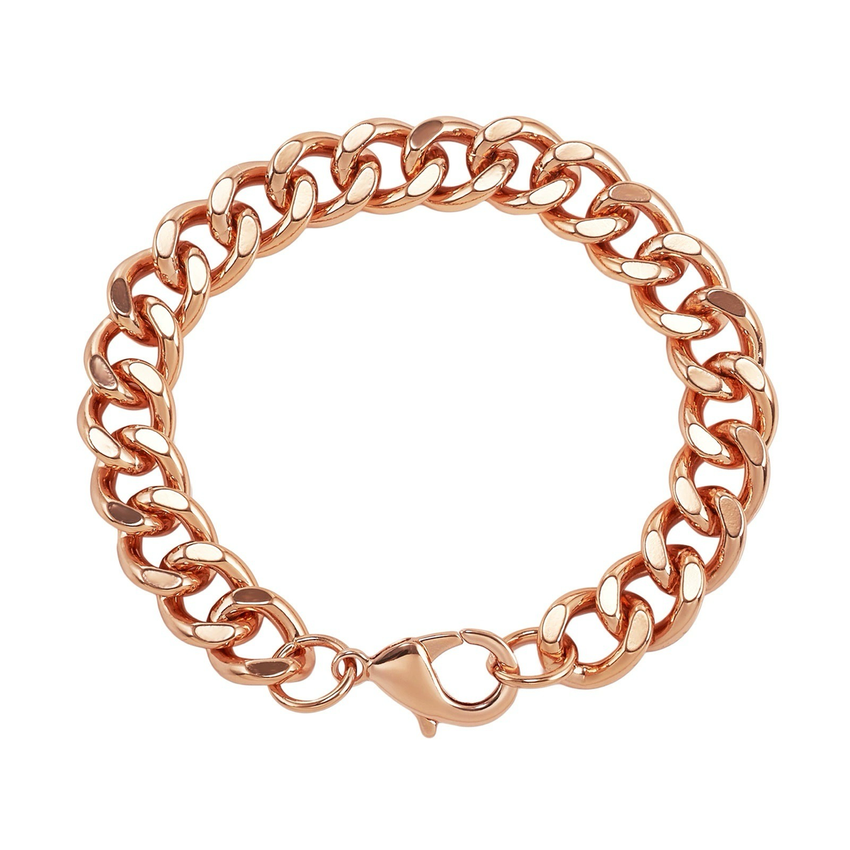 Copper-Tone Bold Curb Chain Bracelet ength 22.86 cm (9″)