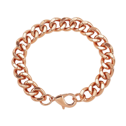 Copper-Tone Bold Curb Chain Bracelet ength 22.86 cm (9″)