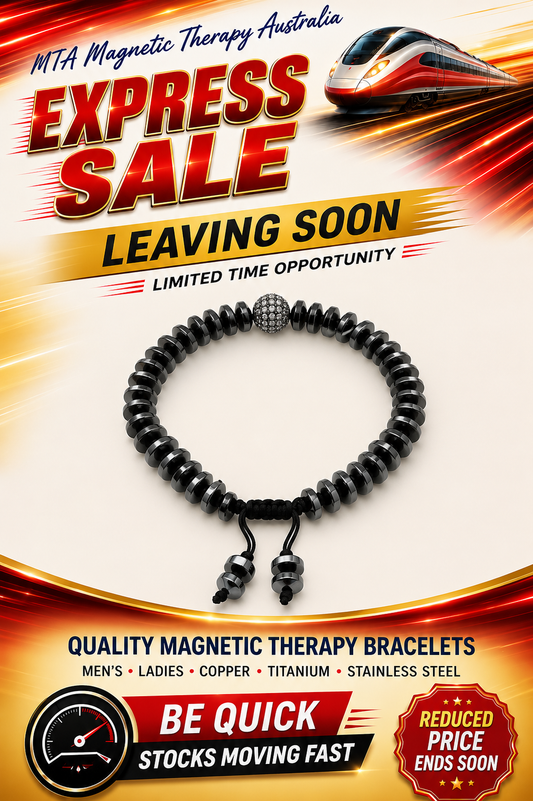 🎁 Rondelle Bead Hematite Bracelet with Chakra Healing Properties (100% off)