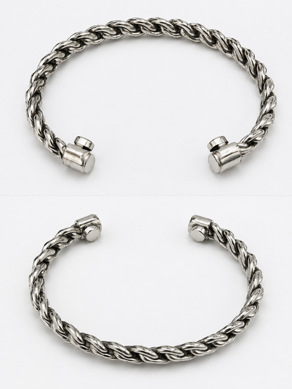 Magnificent White Copper Magnetic Therapy Bracelet