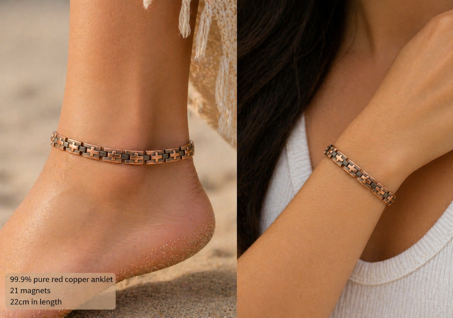 Timeless Pure Copper Faithlink Copper Bracelet OR Anklet