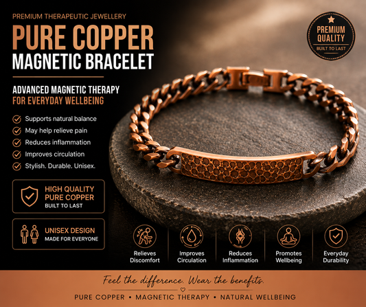 Pure Copper Magnetic Bracelet – Premium Unisex Design