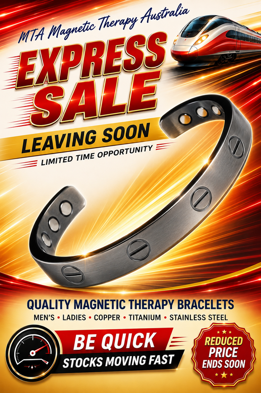 International Design Copper & Magnetic Therapy Bracelet - Gunmetal Finish