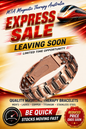 Triple Strength Magnetic Power Magnets Pure Copper Bracelet