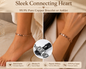 Sleek Connecting Heart 99.9% Pure Copper Magnetic Bracelet or Anklet