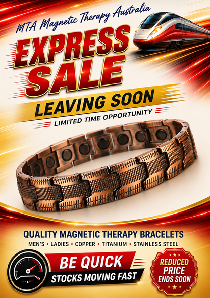 Chevron Woven Copper Wide Band Magnetic Bracelet - Size Adjust Tool Provided