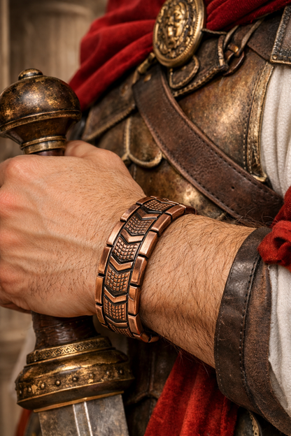 Pure Copper Bracelet for Men 3X Strength Magnetic Bracelets for Men-Premium Adjustable Fold-Over Clasp