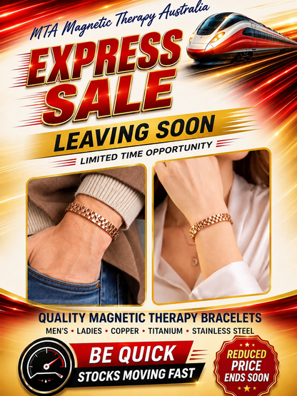 Magnetic Therapy Pure Copper Bracelet – 3 Row magnets link chain design