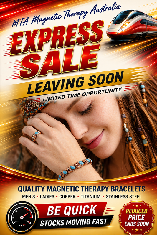 Magnetic Copper Therapy Bracelet Turquoise Stone copper with powerful 3000 Gauss Neodymium Magnets