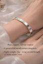 Pure Copper Magnetic Therapy Bracelet - Polished Silver Look