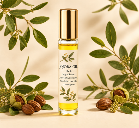 10 mL Massage Oil Blend - Jojoba Oil, Bergamot, Mandarin & Lemongrass