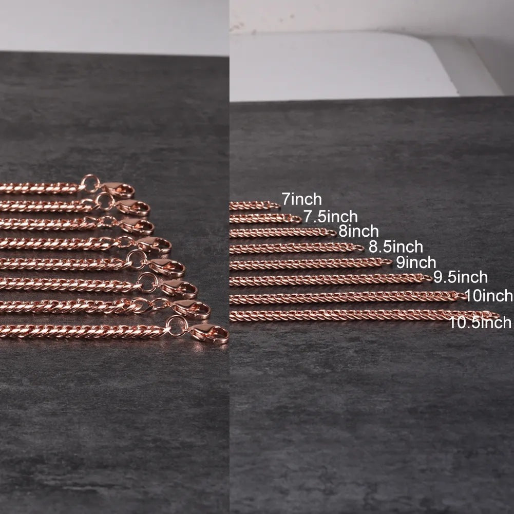 Copper-Tone Bold Curb Chain Bracelet • Length 22.86 cm (9″)