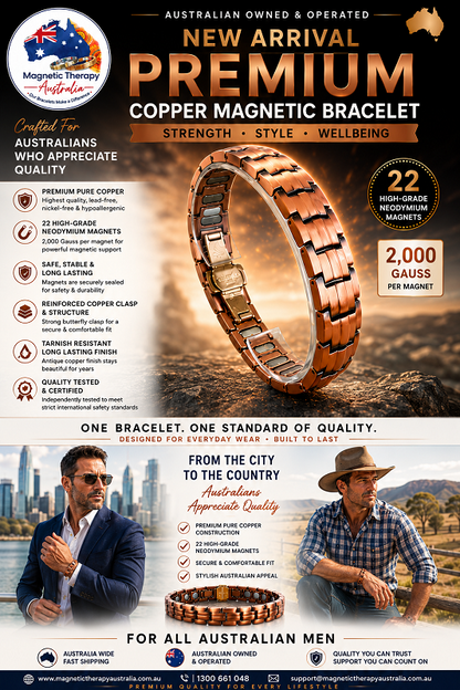 Premium  Pure Copper Magnetic Therapy Bracelet Adding Strength & Balance