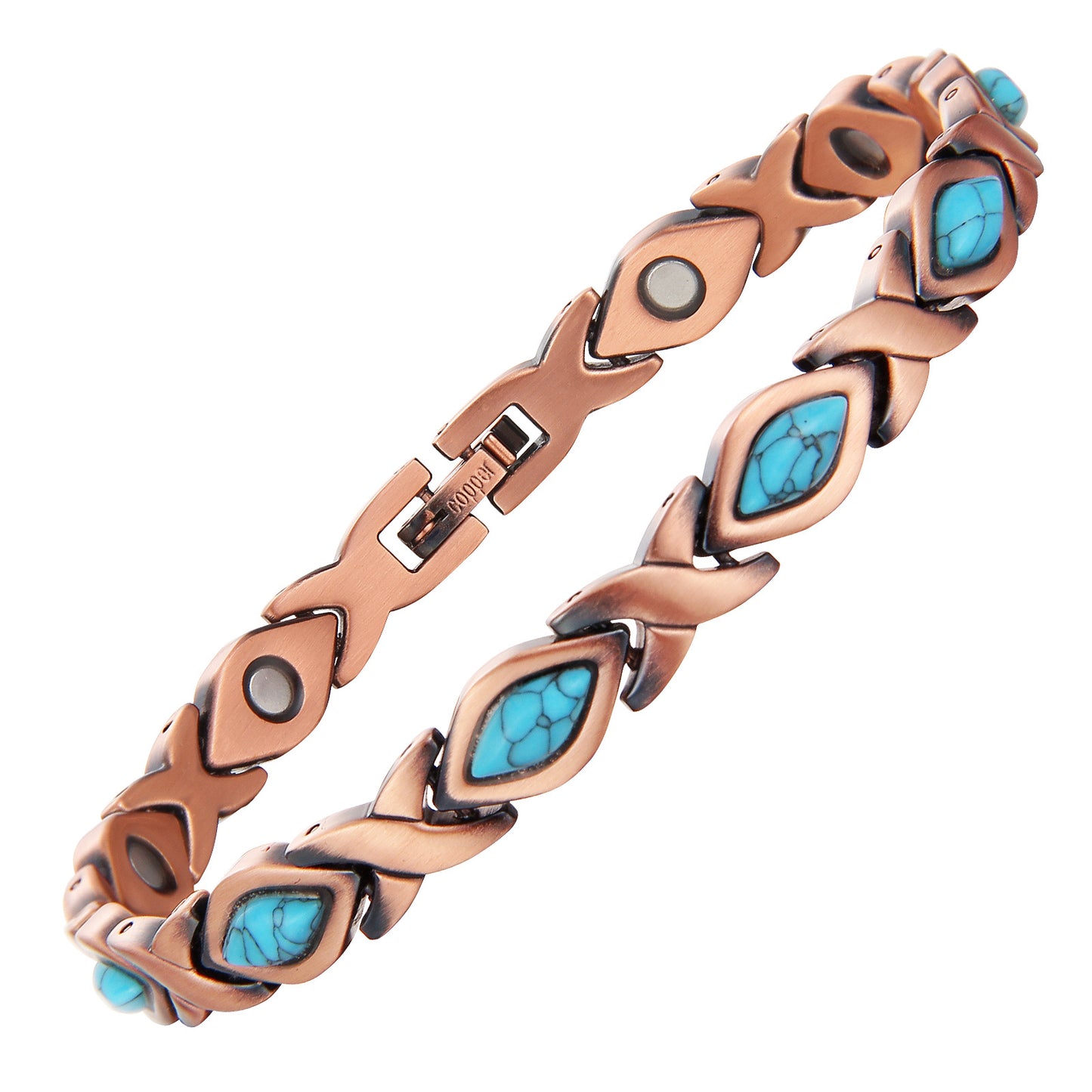 Turquoise Pure Copper 4-in-1 Wellness Anklet