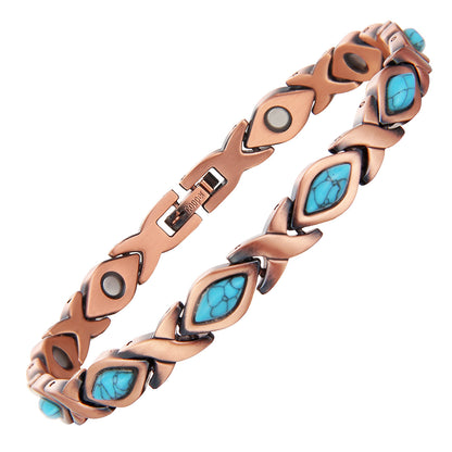 Turquoise Pure Copper 4-in-1 Wellness Anklet