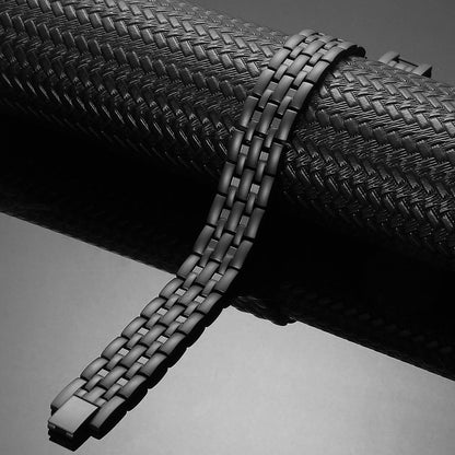 Copper Black Magnetic Therapy Bracelet – Bold Design 3 Row magnets