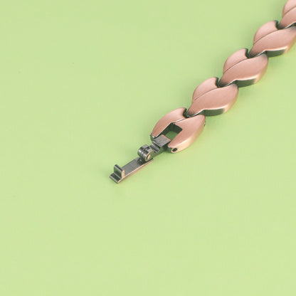 Sleek Connecting Heart 99.9% Pure Copper Magnetic Bracelet or Anklet