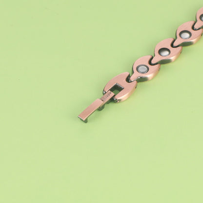 Sleek Connecting Heart 99.9% Pure Copper Magnetic Bracelet or Anklet