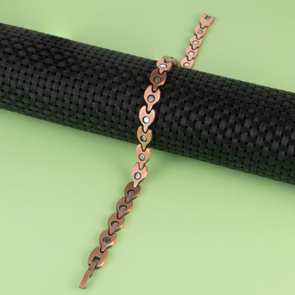 Sleek Connecting Heart 99.9% Pure Copper Magnetic Bracelet or Anklet