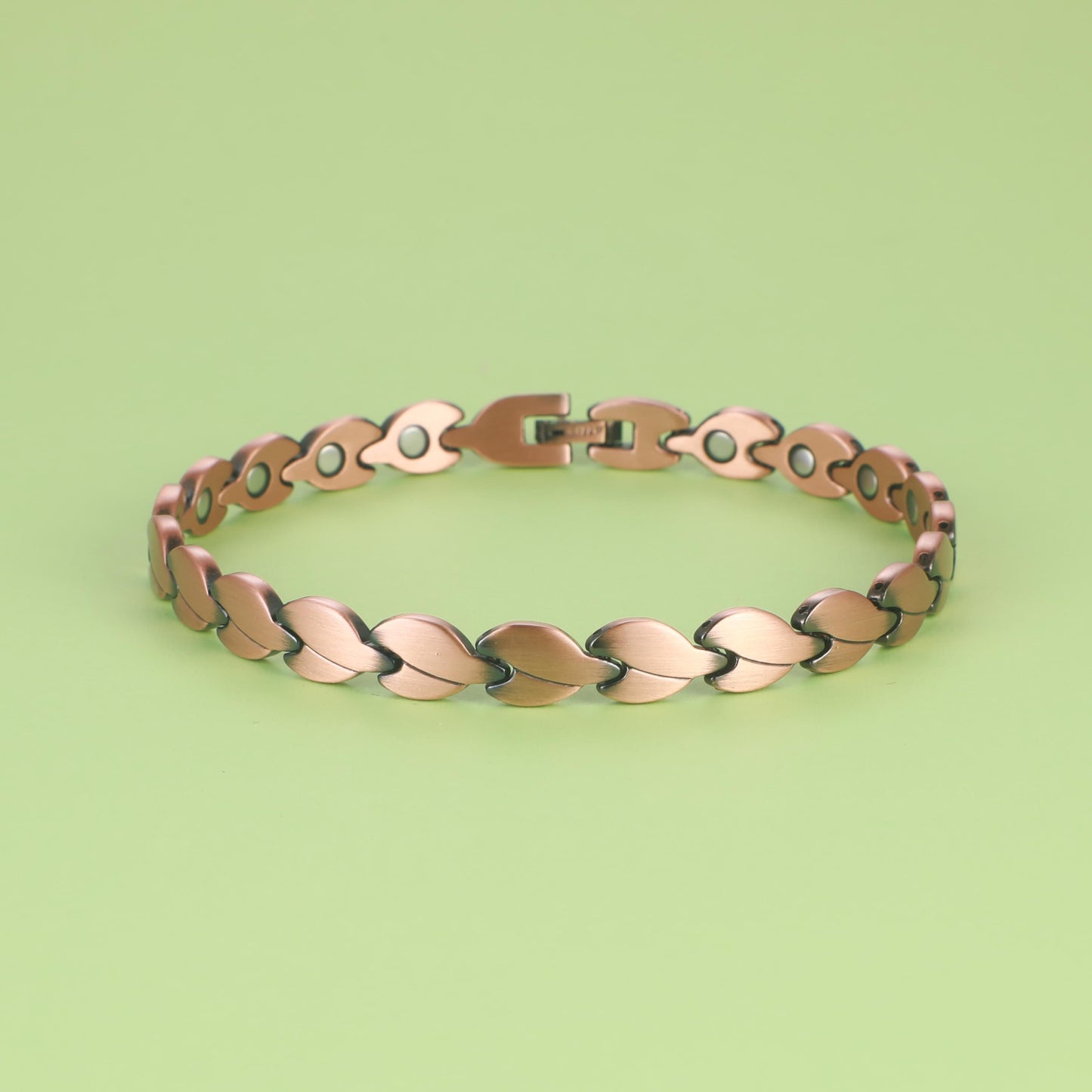 Sleek Connecting Heart 99.9% Pure Copper Magnetic Bracelet or Anklet
