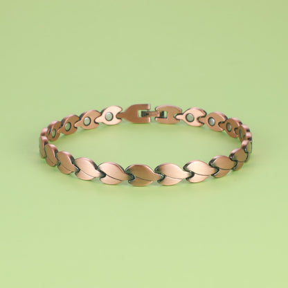 Sleek Connecting Heart 99.9% Pure Copper Magnetic Bracelet or Anklet