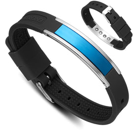 Silicon Sports Magnetic Therapy Bracelet - Royal Blue or Gold