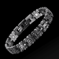 Gothic Black Titanium Magnetic Therapy Bracelet with Size Adjust Tool