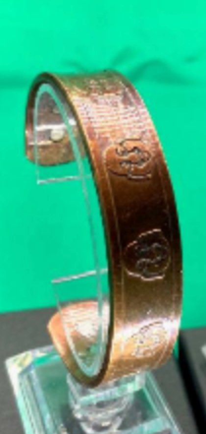 Buddha Copper Cuff Bracelet – Adjustable with Magnet