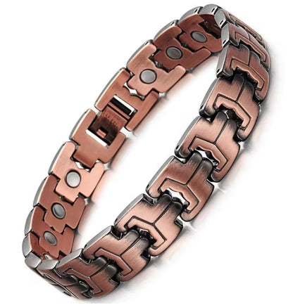Mens, Women Pure Copper Magnetic Bracelet With Negative Ion Energy